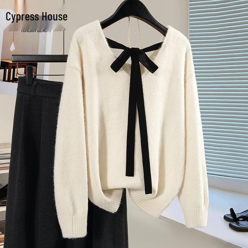 Women s Loose Fit Sheep Wool Blend Knitted Sweater One Size