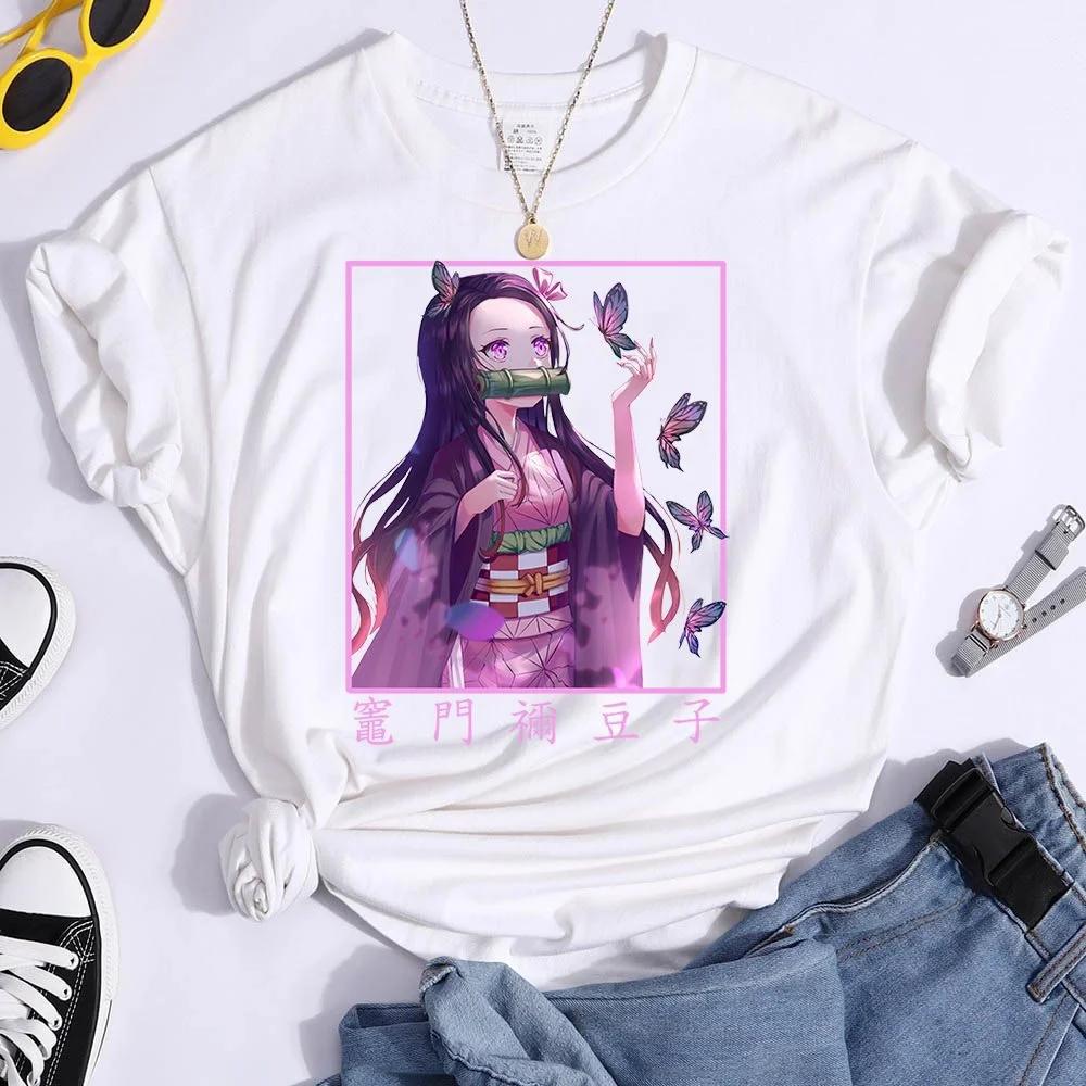 

Летняя новая популярная женская футболка с принтом Футболка с рисунком в стиле аниме XXXL золотой