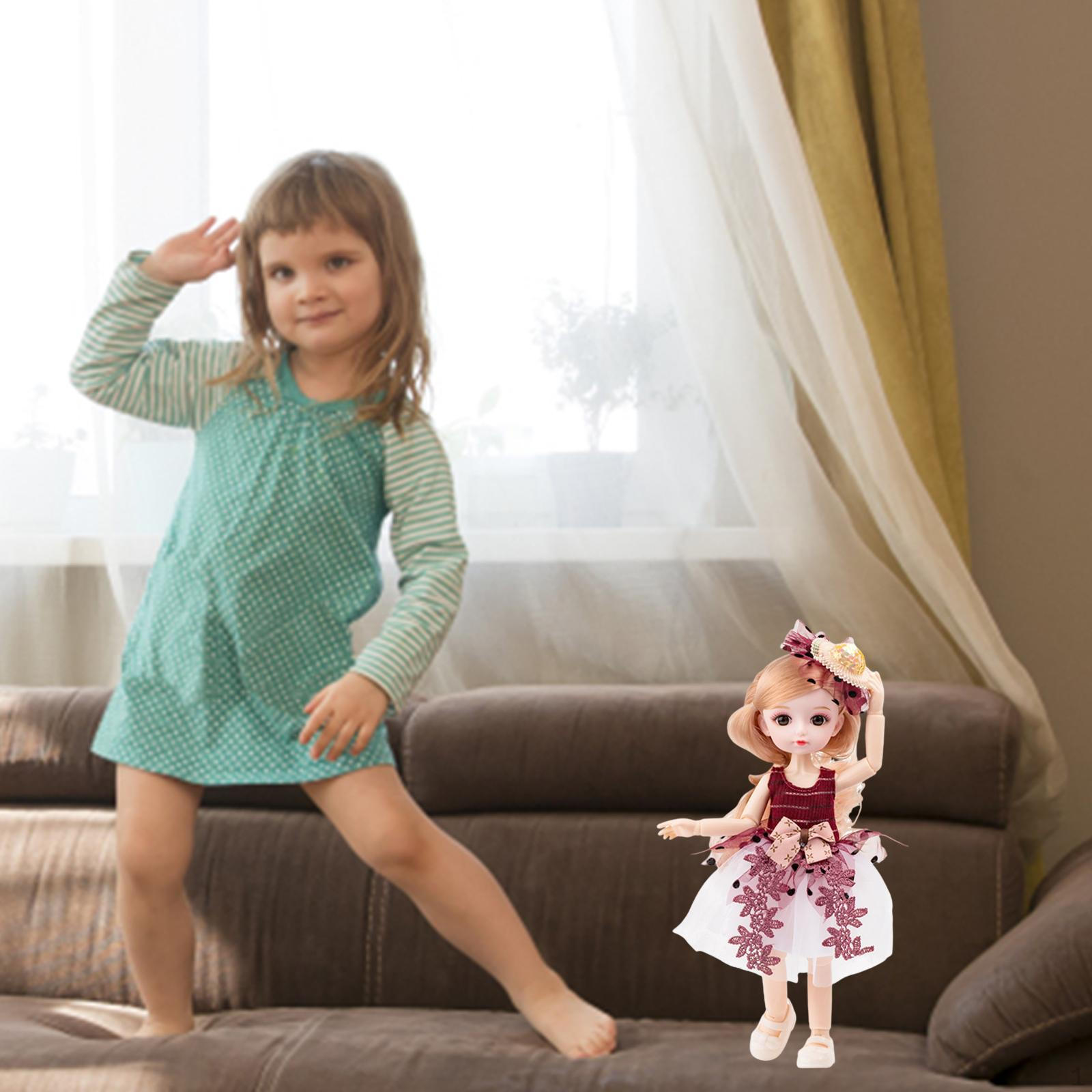 

Кукла 10 дюймов с набором одежды, шарнирные куклы 26 см, модная кукла-принцесса с макияжем, 13 Orange Hair