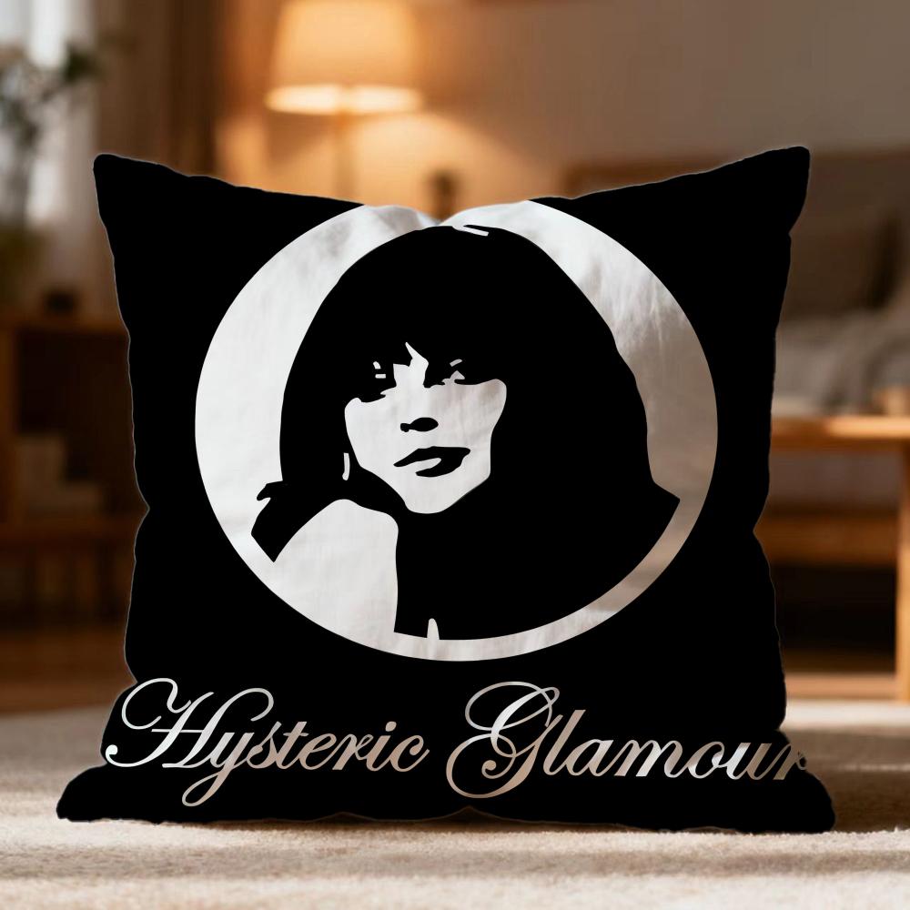 Fashion H-Hhysteric Glamourer Cushion Cover Soft Washable Pillow Case Multi-Scene For Couch Bed Travel Office Use