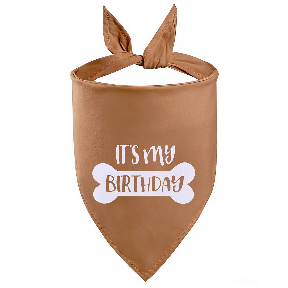 

Sucado It s My Birthday Dog Bandana, Happy Birthday Party Supplies, Birthday Celebration Pet Triangle Scarf for Pets S 55x38x38cm кофейный
