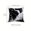 Black White Marble Pattern Printed Pillowcase Home Room Office Living Room Sofa Decor No Insert 18X18 Inch