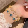 Prosperous Floral Zirconia Crystal Bracelet - Luxurious, Versatile, Temperament-Pleasing Jewelry.