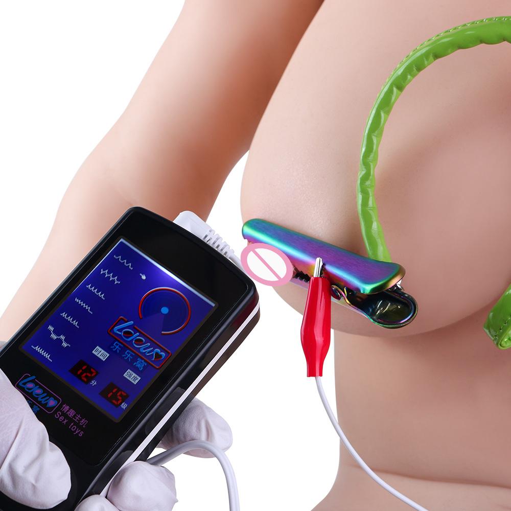 QKKQ 3 Clips Metal Alligator Nipple Clamps with Mouth Clamp Nipple Pain and Electro Stimulation BDSM Clamps for Women Men