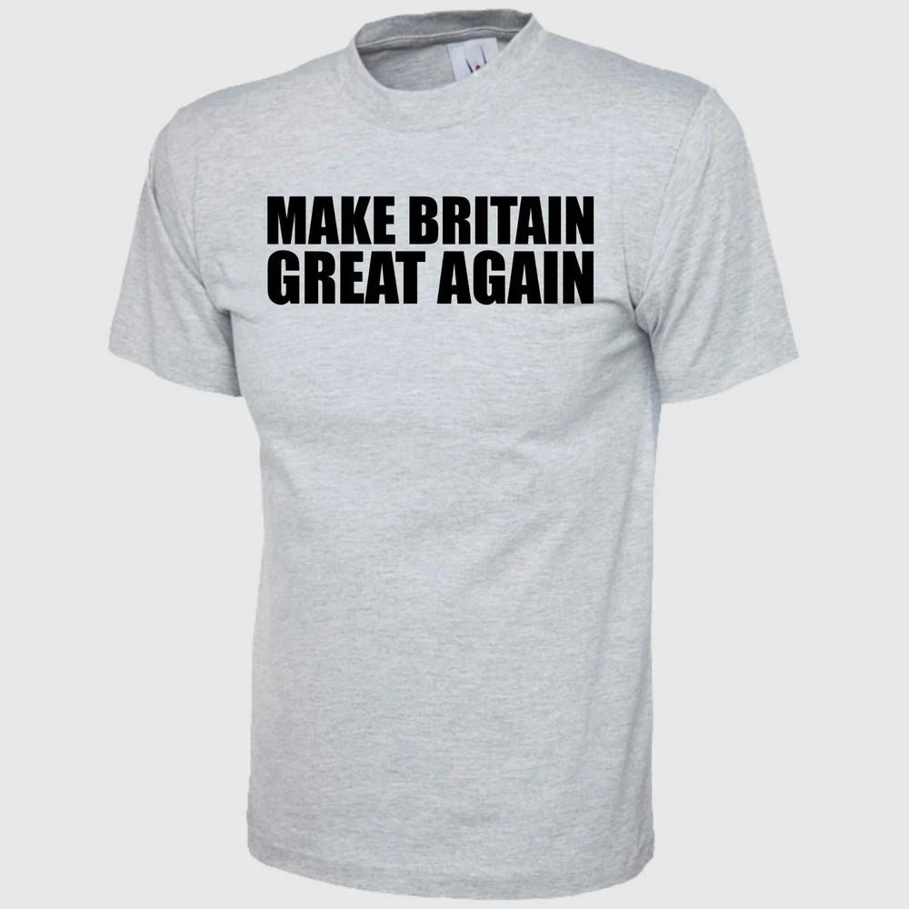 Make Britain Great Again TShirt Mens Short Sleeve Patriotic Printed Tee