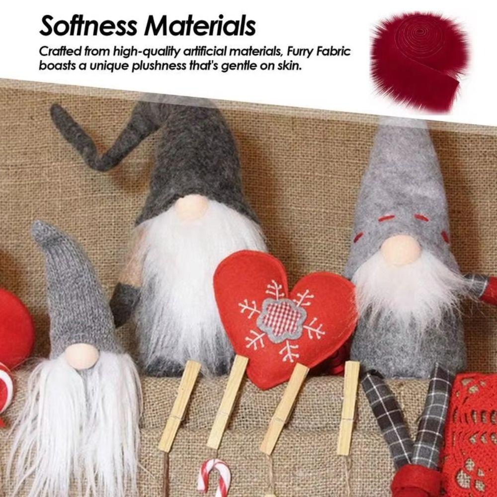 Durable 1.5M Faux Fur Ribbon DIY Solid Color Apparel Sewing Fluffy Trim Sewing Fabric Winter Costume Material Home Decor
