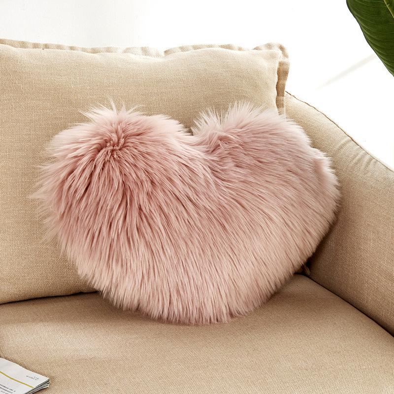 Heart-Shaped Washable Back Pillow and Sofa Cushion Cover (No Insert)