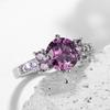 925 Sterling Silver Purple CZ Rings Bridal Wedding Accessories Women Rings Anniversary Gift Temperament Lady Jewelry