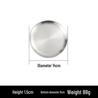 Korean Style Gold Stainless Steel Round Serving Tray