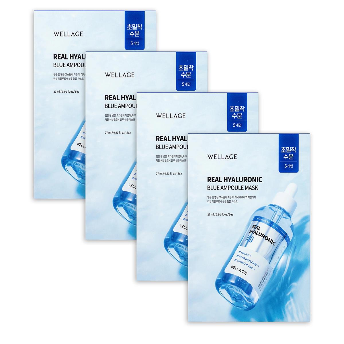 

Wellage Real Hyaluronic Blue Ampoule Mask 20ct