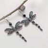 2025 Exquisite Creative Dragonfly Shape Cubic Zircon Women earrings Jewelry Silver Plated Drop Earrings