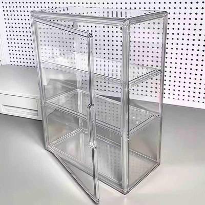Porte-gobelet en acrylique transparent: Support d'affichage de bureau multicouche et armoire de rangement étanche à la poussière