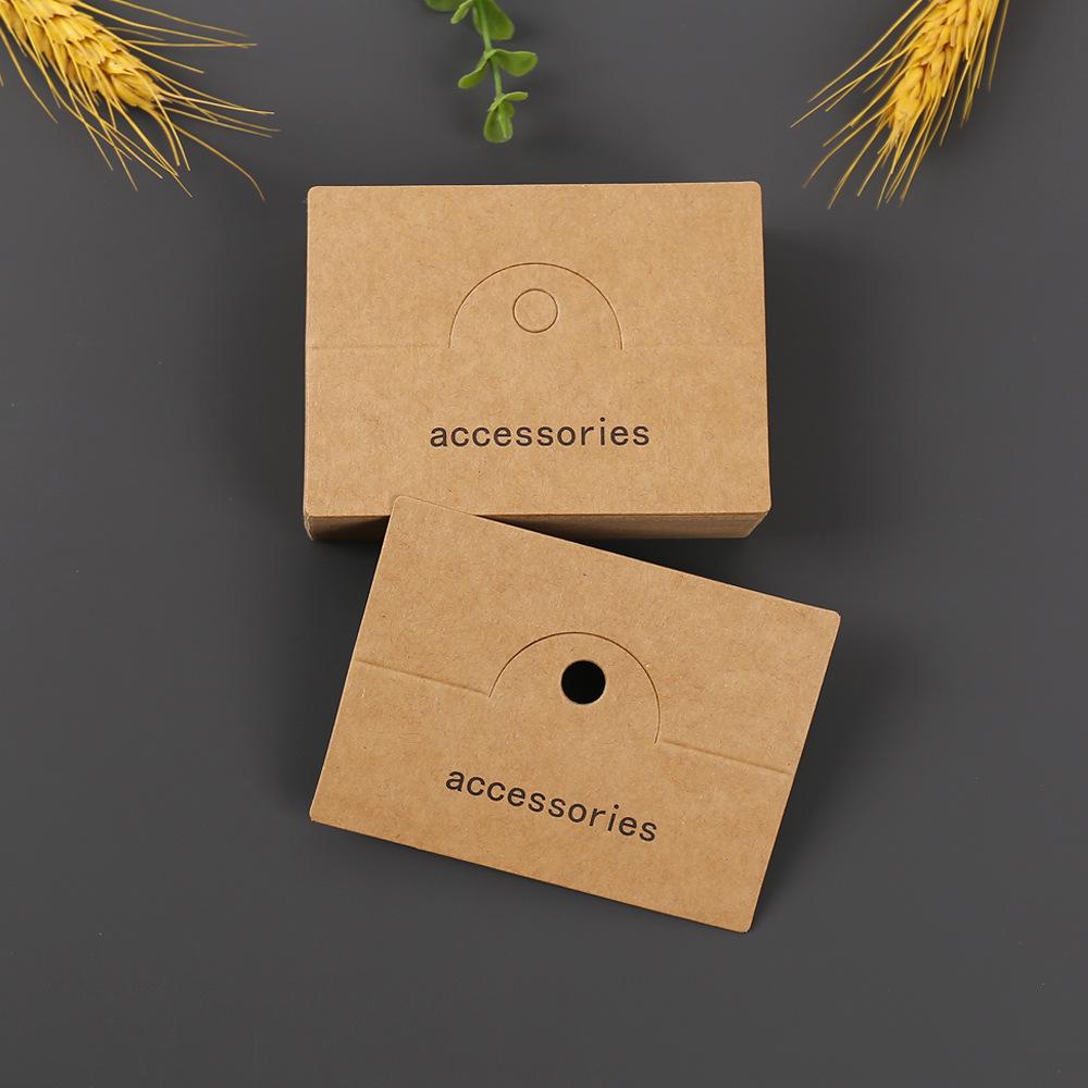 Kraftpapier Schmuck & Haarspangen Verpackung Hängeetikett Karte