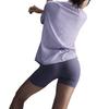 Drop Shoulder Sleeve T Shirt Women's Purple FN2815-512