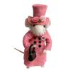 Christmas Felt Mouse Cute Felt Mouse Lady Figurine Needle Felted Mouse Ornament for Festive Holiday Tabletop Mantel Desk Decoration