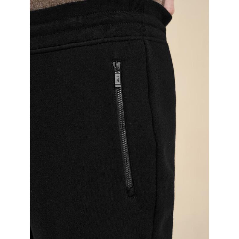 EMZ Men's Wool Blend Drawstring Straight-Leg Knitted Pants