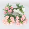 Fleurs Simulées 10 Têtes Bouquet Roses Fleurs Artificielles Vente en Gros Fleurs pour Bouquet de Mariée Mariage Décoration de Maison Accessoires de Photographie