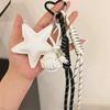 Bag Charm PU Leather Five Pointed Star Bag Pendant Woven Rope -Lost Leather Star Girl Sporty 