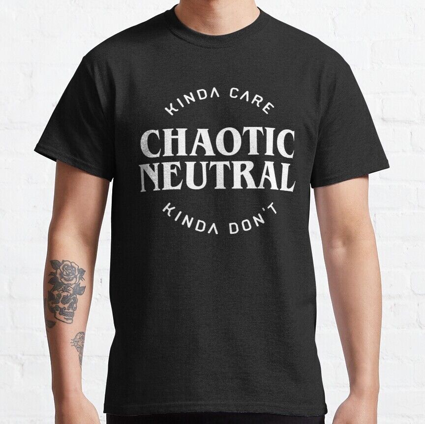 

Футболка унисекс Chaotic Neutral Align Kinda Care Kinda Don t