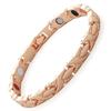 Cross Magnetic Bracelet for Women Rose Chain 6.5mm Wide Stainless Steel Female Benefit Health Energy Jewelry Waterproof
