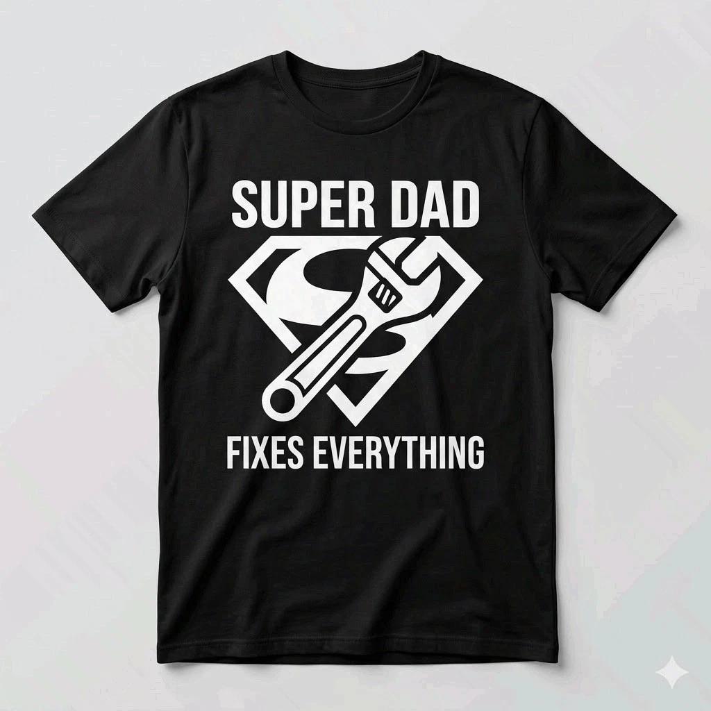 Fixes Everything Shirt Funny Handyman Father’s Day Tee M