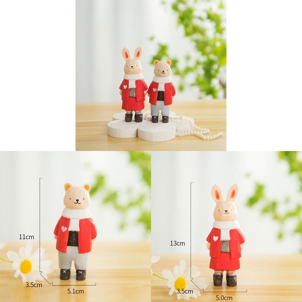Tierfigur aus Holz, moderne minimalistische Heimdekoration, Kinderzimmer-Schreibtischaccessoire