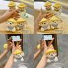 Straw Hat Dog Plush Keychain Backpack Pendant Cartoon Decoration Gifts Kids