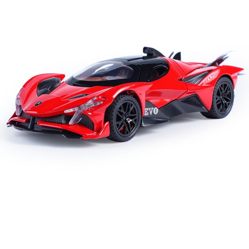 1/32 Apollo Project EVO Alloy Sports Car Model Diecast Metal Super Racing Car Vehicle Model Simulation Sound Light Kids Toy Gift