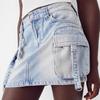 Spicy Girl Mehrere Taschen Arbeitskleidung Denim Minirock