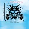 Iron Bodybuilder Wall Art Sculpture Weatherproof Outdoor Indoor Gym Decor Gift
