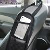 Auto Car Seat Side Net Mesh Storage Bag Key Phone Holder Pocket Organizer Red