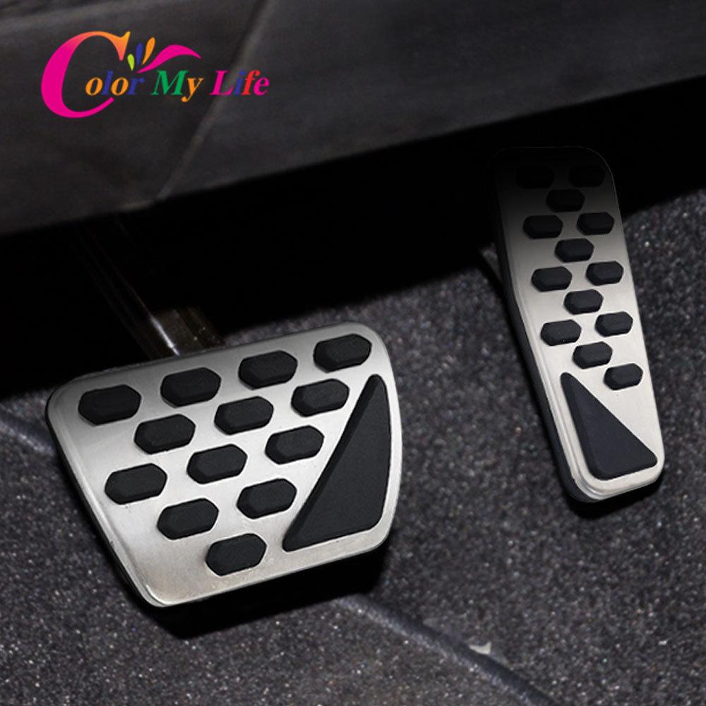 Stainless Steel Car Pedals for Jeep Wrangler JL 2018- 2022 Accelerator Brake Pedals AT Pedal Pads Cover