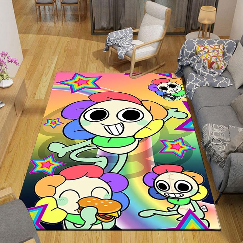 1Pc Colorful Cartoon Characters Rug Office Carpet Indoor Outdoor Doormat Nonslip Soft Comfortable Living Christmas Halloween Xmas Gift D92458