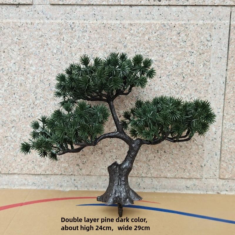 Simulation Welcoming Pine Bonsai Desktop Decor Simulation Plant Small Potted Living Room Green Plant Decoration Ornaments