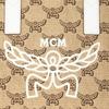 MCM Lauretos Canvas Tote Bag with Large Logo & Leather Handles for Daily & Travel Use