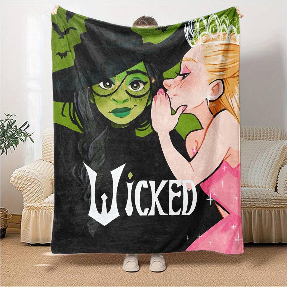 Wicked Theme Printed Blanket - Perfect for Couch, Bed, Travel & Outdoor Use | Machine Washable, Cozy & Durable.