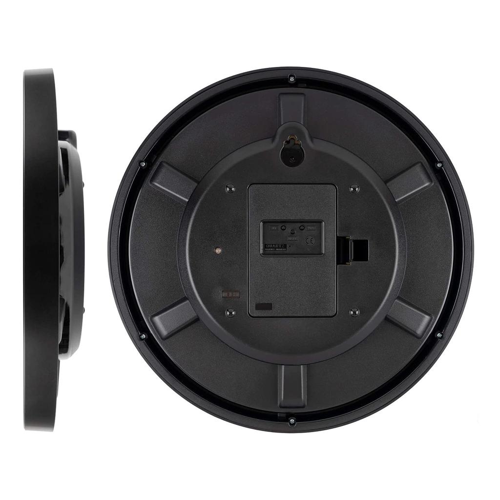 CASIO Wall Nighttime Second Hand Stop Clock, Radio-Controlled, Black, Analog, Function, IQ-482J-1JF
