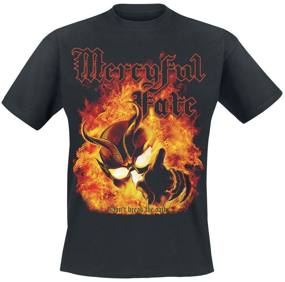 Unisex Baumwoll-T-Shirt Mercyful Fate Don't Break The Oath Dämon & Feuer Grafik-T-Shirt Heavy Metal Streetwear