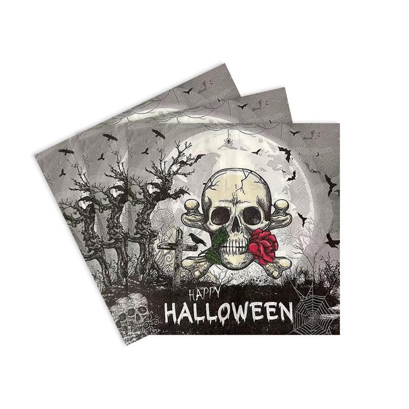 20ks/Pac 33*33cm 2vrstvý jednorázový párty ubrousek halloweenský vzor