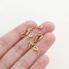 5/10 Stück/Los Wassertropfenform Anhänger Großhandel 18 Karat Vergoldet Zirkonia Charms Anhänger Für DIY Halskette Schmuckherstellung