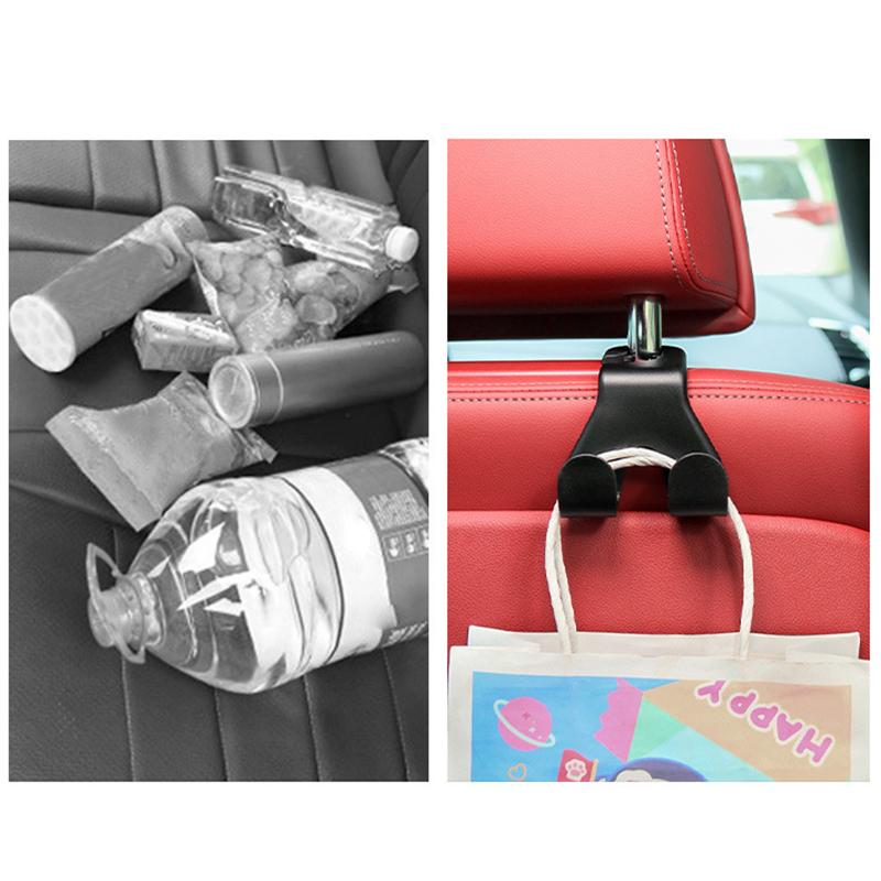 Car Seat Headrest Hook Auto Rear Seat Organizer Hanger Storage Holder For Handbag Purse Bags Clothes Coats