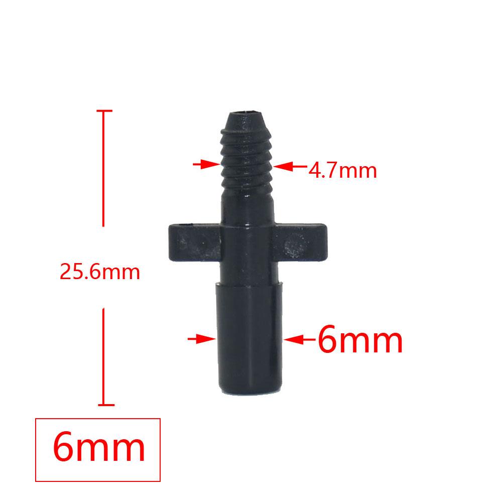 50pcs 1/4'' 1/8'' 6mm Garden Water Connector Elbow End Plug Straight Barb For Garden Hose Irrigation System