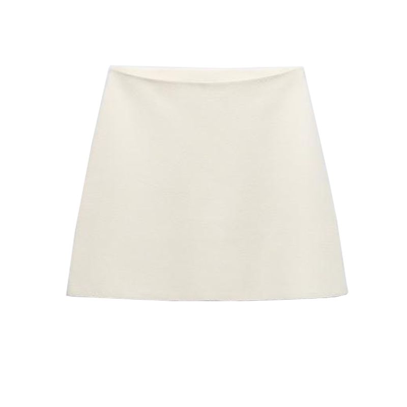 Spring New Commute Style V Neck Loose Sleeves Knitting Outwear 5536160 Texture Mini Skirt 5536161