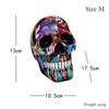Creative Multi Color Skull Resin Statues Skeleton Desk Decor Funny Toy Birthday Gift Halloween Party Decoration Dropshipping