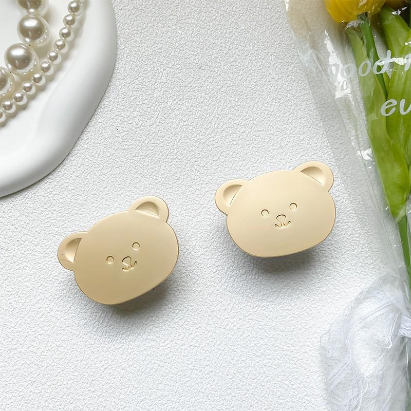 Cute Style Minimalist Niche Teddy Bear Phone Holder Adhesive Extendable Tabletop Support Bracket Selfie Ring