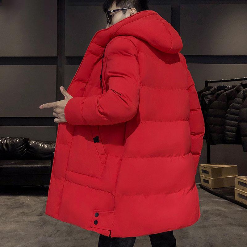 Men's Hooded Jacket Black Fashion Winter Jacket Men Clothing Parka Men Thick Warm Long Coats