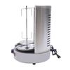 Commercial Electric Shawarma Gyros Rotisserie Grill Automatic Rotating Machine Stainless Steel Two Heating Pipes 3KW Silver