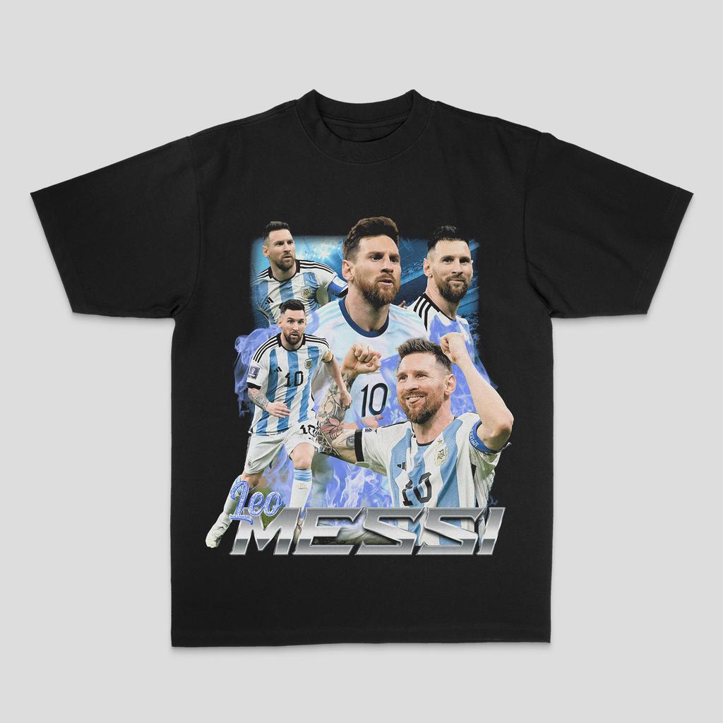 American Men's Messi Argentina American Retro Heavy Short-sleeved Street Print Summer New Men's and Women's Streetwear