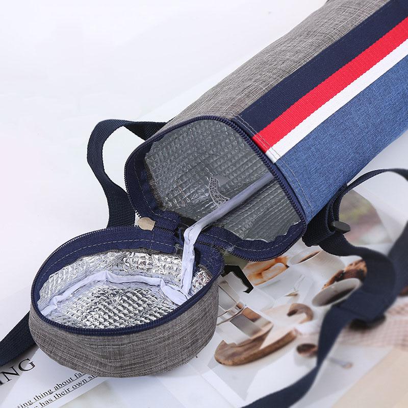 2L Portable Oxford Cloth Circular Insulated Bottle Cooler Bags Camping Accessories Insulated Water Bottle Bag