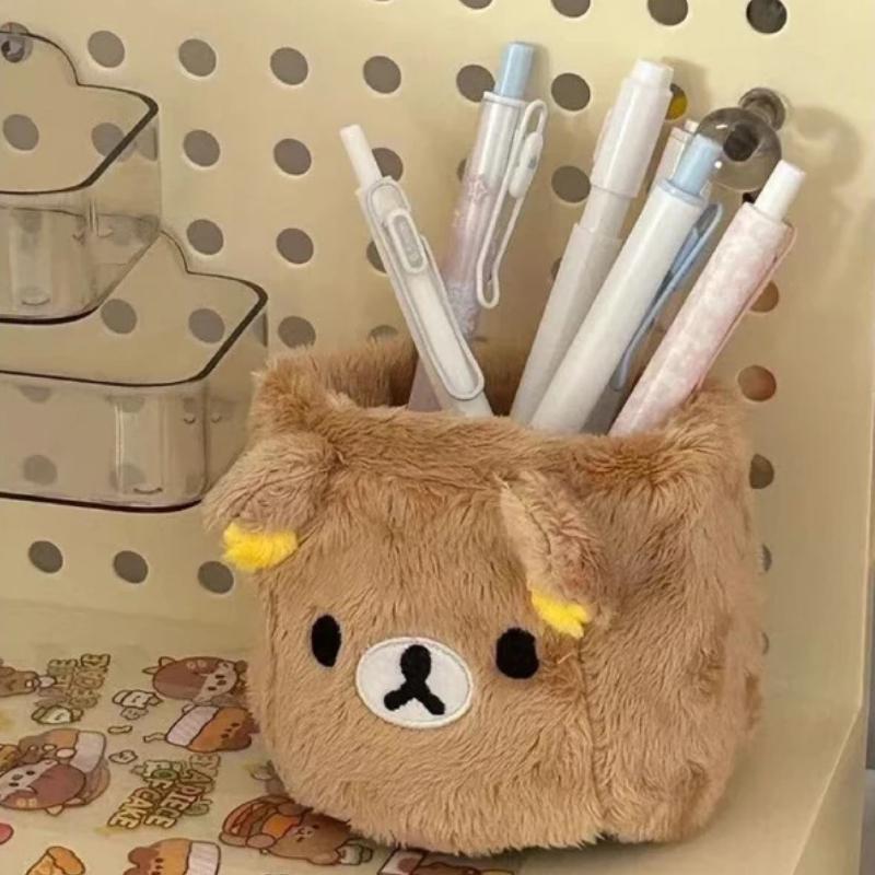 Plüsch Süßer Bär Stiftehalter Plüsch Kosmetik Stiftebehälter Kawaii Schreibtischzubehör Büro Organisieren Kinder Schreibwaren Aufbewahrungsbox